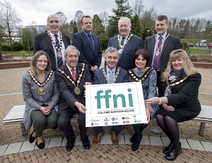 Photo of Mayors with FFNI poster