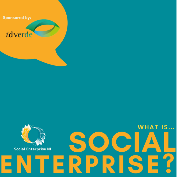 What is social enterprise on teal colour