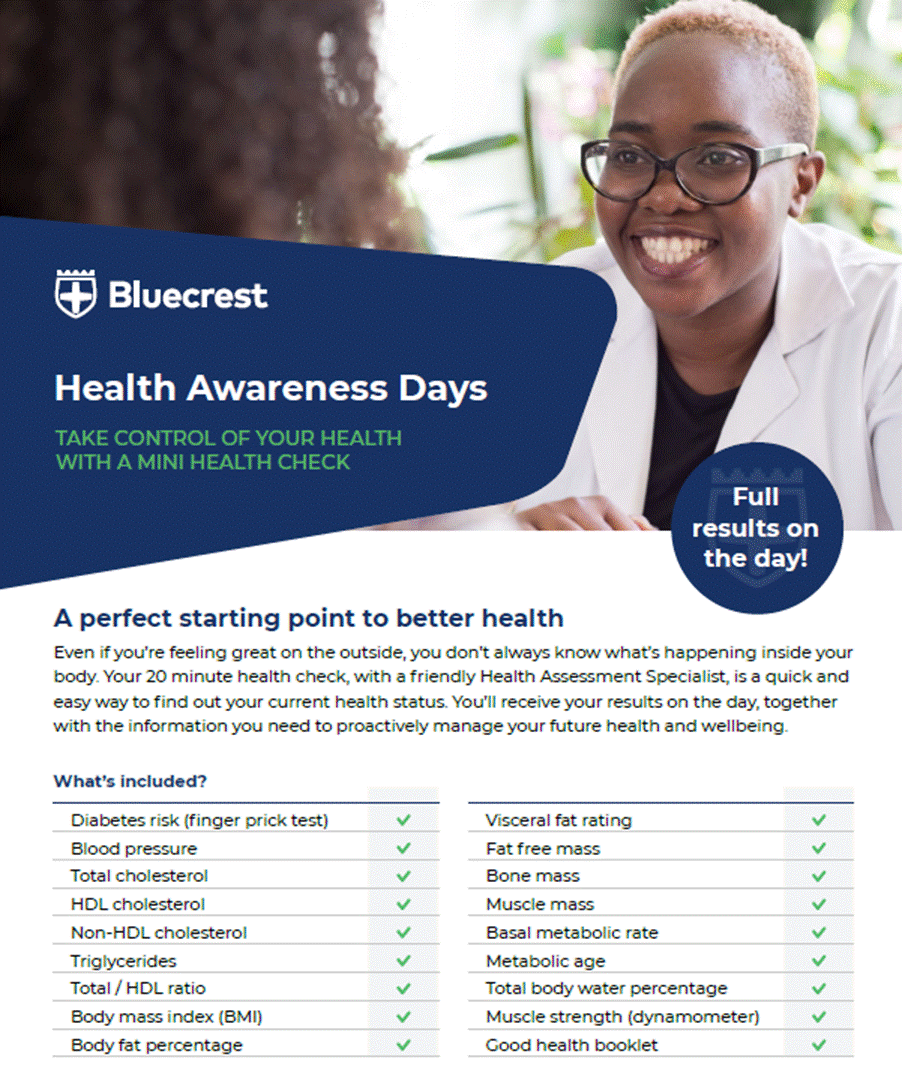 Flyer describing health check