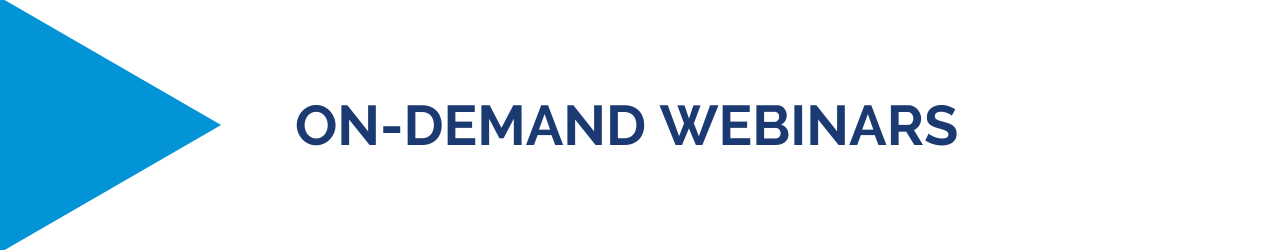 On demand webinars written on white